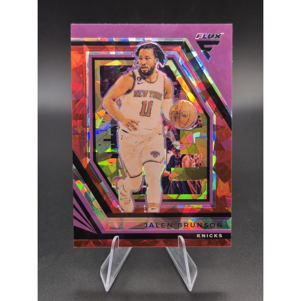 2022-23 Panini Flux Jalen Brunson #96 Red Cracked Ice Prizm New York Knicks
